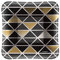 Foil Chic Black & Gold Geometric Appetiser Plates, Pack of 8