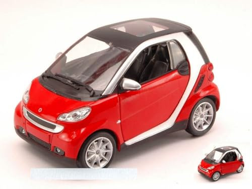NewRay Modellauto SMART FORTWO II Serie 2007 Rot 1:24, Kompatibel mit Smart Fortwo II Serie 2007, Erwachsene, Hobbyisten, Sammler, Unisex, Alle Altersgruppen