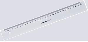 Rumold Lineal Kunststoff weiß 30 cm