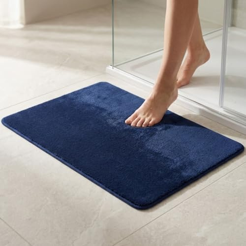 parpyon® Tappeto Bagno Antiscivolo Linosa I asciugapasso Ingresso Tappeto Magico in Microfibra Lavabile in Lavatrice Tappetino Bagno Doccia I tappeti Moderni (40X60, Blu)