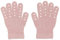 GoBabyGo Original rutschfeste Fingerhandschuhe für Babys und Kleinkinder | ABS Fäustlinge in Baumwollstretch | 3-4 Jahre | Dusty Rose