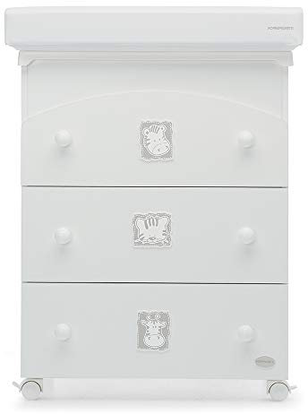 Foppapedretti Babyzoo Bagnetto Fasciatoio, 47 x 69 x 89 cm, 31 Kg, Bianco