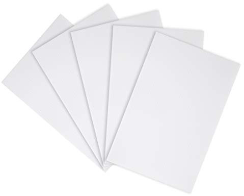 sourcing map Wellkunststoffplatten, 3 mm, weiß, blanko, Schilder, 20,3 x 30,5 cm, wasserdicht, blanko, 5 Stück