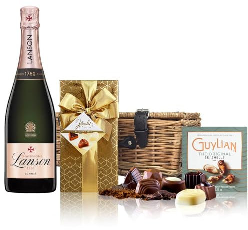 Lanson Le Rose Champagne 75cl And Chocolates Hamper 75cl 12.5% abv