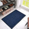 PHP Door Mat for Front Door 40 x 60 cm, Blue - Waterproof Strong PVC Rubber Backing Anti Slip Heavy Duty Dirt Trapper Barrier Mat for Kitchen Bedroom Hall Hallway Entrance