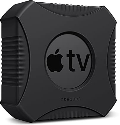 FINTIE Protective Case for Apple TV 4K / HD - Lightweight Anti Slip Shockproof Silicone Cover for Apple TV 4K (1st & 2nd Gen) / HD 4th Gen, Black