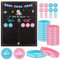 COLOFALLA Revelación de Género Póster de Voto + 20pcs Pulsera de Silicona y 40pcs Pegatinas de Gender Reveal Fiesta Team Boy Team Girl
