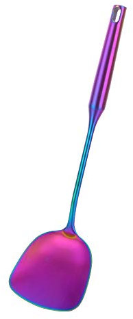 SBOMHS Espátula de wok de acero inoxidable 18/8, para wok, 37,5 cm, 1 unidad.