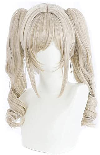 Cosplay-Perücken Blonde Cosplay-Perücke mit Zöpfen für Frauen für Halloween Party