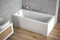 Baignoire BADLAND - En acrylique - Blanche - Rectangulaire - Moderne - 160 x 70 cm - Kit complet avec pieds et bonde automatique chromée exclusive - Fabriqué en UE - 3 en 1