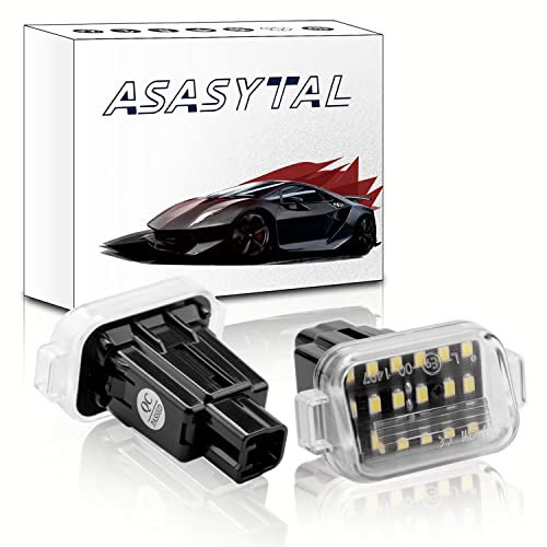 Asasytal License Number Plate Light LED Rear Number Plate Lamps Compatible with Gen 3 Ma-zda 6 Aten-za 2014-2020 Ma-zda 3 Hatchback 5-Door 2014-2018 6000K Xenon White, 2 Lamps