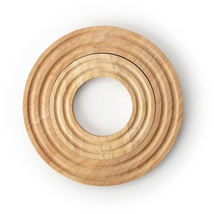 Continenta Untersetzer, rund, aus Gummibaumholz, Ø 21 x 1,5 cm