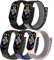 SOiiKE 5 Pièces Bracelet Compatible avec Xiaomi Mi Band 7/Mi Band 6/Mi Band 5/Mi Band 4/Mi Band 3, Bracelet de Remplacement en Nylon pour Xiaomi Mi Band 5, Femmes Hommes