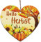 GEBETTER Hallo Herbst Anhänger Holz Herz Bastelset Bunte bemalt Holzbastelset Thanksgiving Herbstdeko zum Basteln Deko Hänger Dekoration Fensterhänger mit Schnur zum Aufhängen Erntedankfest