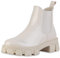 VAN HILL Damen Plateau Boots Blockabsatz Lack Trendy Schuhe 836326 213240 Beige Lack 40