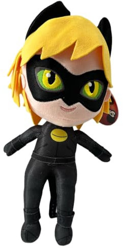 Miraculous Ladybug Cat Noir Plagg Tikki Kwami Lifesize Plagg Kuscheltier Plüsch Plüschtier (Miraculous Cat Noir 35 cm)
