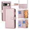 Cavor Coque Google Pixel 8 avec Cordon,Coque Pixel 8,Flip Portefeuille Étui Cuir,[9 Porte Cartes][Double Fermeture Magnétique],Protection Coque Housse pour Google Pixel 8 - Or Rose
