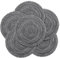 fanquare Grigio Rotondo Intrecciato Cemento Tovagliette 6 Pezzi, 38cm Bordo Intrecciato Cotone Mix Antiscivolo Tovaglietta Moderna Elegante per la Cucina Décor