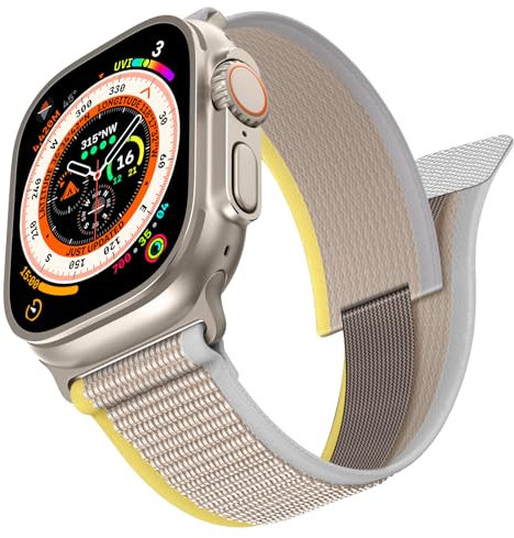 Cinturino Trail Loop Compatibile con Apple Watch Strap Ultra 49mm 46mm 45mm 44mm 42mm, Cinturini Sportivi Regolabili in Nylon per Iwatch Series Se 10 9 8 7 6 5 4 2 3 1 Uomo Donna