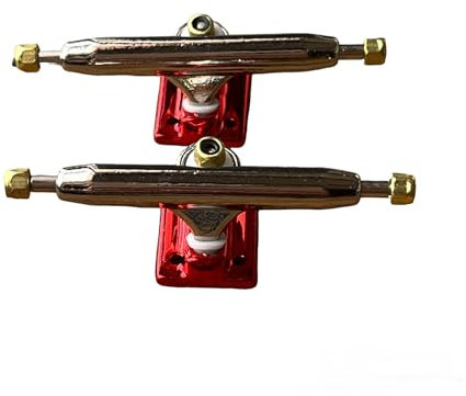 LEEFAI Pro Fingerboard Trucks Mini Finger Skateboard Achsen 4.0-Regular Kingpin-Upgraded v2 baseplate with Hardware-Baseplate Color and Size (32 mm, Rot)