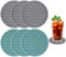 6Pcs Posavasos de Silicona Antideslizantes y Resistentes al Calor - Diseño de Rayas Cóncavas y Convexas Para Evitar Manchas de Agua - Ideales Para Bebidas y Vasos