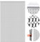VeYocilk Mosquitera de cadena negra de 90 x 210 cm, cortina de cadena de metal de aluminio para puerta, persianas de insectos, control de plagas
