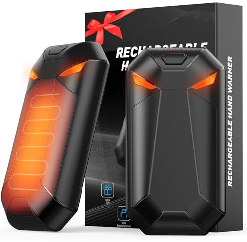 Auriostar Hand Warmers Men Gifts - 2 IN1 Christmas Rechargeable Gifts Portable 6000mAh, Magnetic Reusable Electric Hand Heater for Outdoor Camping Hiking, Personalised Gifts for Women/her/him/Dad