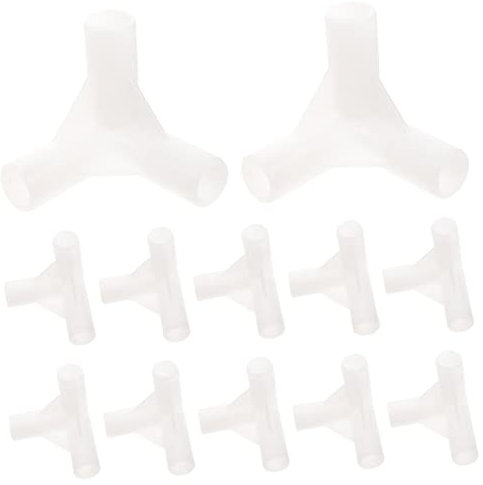 Parliky Baldachinbeschläge T-stücke Kunststoff Weiß 20 Stück Zeltverbinder Ersatzteile Für Outdoor Zelte Markisen Und Pavillons