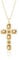 Linawe Citrin Gelb Kreuzkette Kreuz Kette Gold Halskette Goldkette Damen, Diamant Geburtsstein Kristall Kettenanhänger Gold, Vergoldete Kette mit Kreuz Anhänger, Goldschmuck
