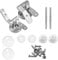 Pair of Alloy Toilet Seat Hinges, Toilet Seat Replacement Kit, Soft Close Toilet Seat Hinges, Universal Replacement Kit for Toilet Seats, Replacement Toilet Hinges with Bolts and Nuts