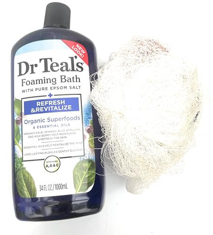 Generic Bundle of dr teal refresh body wash and Sponge