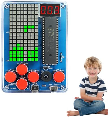 DIY Spielekonsole,DIY-Spielkonsolen-Handset,Lötübungsset,Löten Elektronik Baukasten,Löt Bausatz kit,Handheld Game Console,Spaß Löten Lernen Set,für Löten Erwachsene und Wissenschaft Bildung