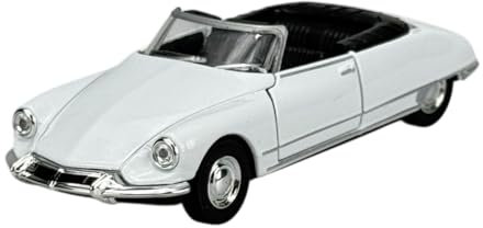 Welly Modell Auto Kompatibel mit Citroen DS 19 Cabriolet Weiss ca 1/34-1/39 Metal Modell Auto Die Cast Neu im Kasten