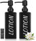 Cexovo Dispenser Sapone 2 Piezas 350ml Botellas de Champú Vacías Dispensador Jabon Baño Negro Mate Botellas Vacías con Bomba de Prensa para Loción Gel de Ducha Jabón de Manos