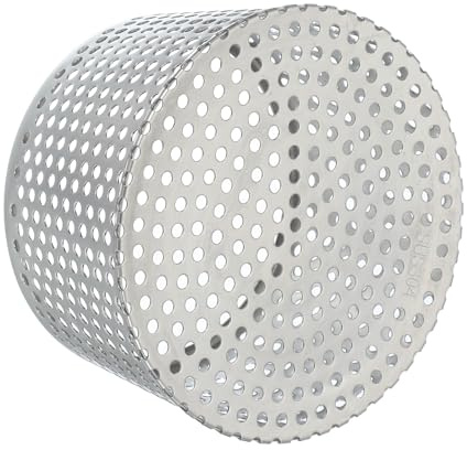 PATIKIL 1 Stück Dachrinnen Laubschutz, 140-160mm Edelstahl Regenrinnen Laubschutz, Fallrohrschutz, Laubfang Fallrohrfilter für Dachrohre Abflüsse Und Fallrohre, Silber (90mm hoch)