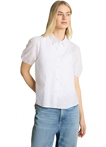 TOM TAILOR Denim Damen Kurzarm-Baumwollhemd