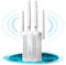 DOBWGXZ 2025 Ripetitore WiFi Potente per Casa, Amplificatore WiFi Facile da Configurare, Extender 300Mbps 2.4GHz con Porta LAN, Compatibile con Router e Modem(4 Antennas)