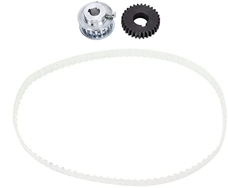 Gear Timing Belt Pulley Wheel Synchronous Closed Loop 30T Set Kit Lathe Metal Cutting Machines