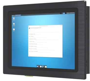 Pandapi EC300P Industrial Embedded Touch Screen Computer Fanless ARM PC with NodeRed NeuronEX FUXA, Linux RK3562J 4 Cortex-A53 Processor 2G+16G, 2RJ45/1RS485/2USB2.0/1Type-C/HDMI