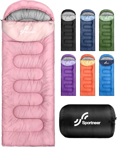 Sportneer Schlafsack Outdoor，Winter Schlafsack für Erwachsene & Kinder – Warm, Leicht & Tragbar – Camping, Wandern, Rucksackreisen – Deckenschlafsack Outdoor 2KG