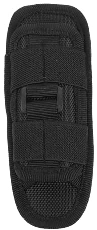ELAYARD Nylon Flashlight Pouch with Rotatable Clip Stretchable Torch Holder for Medium to Large Flashlights Belt Strap for Outdoor Hunting Camping