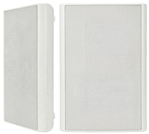 Herdio 5.25 240W Ultra-Slim Home Theater Wall Speakers (A Pair, White) - Wall-Mountable Design with Crisp Clear Sound and Durable Construction for Immersive Home Entertainment