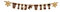 Boland 54353 - Buchstabengirlande Wild West, Länge 110 cm, Sheriff, Wilder Westen, Cowboy, Indianer, Saloon, Wanddekoration, Hängedekoration, Mottoparty, Geburtstag, Karneval