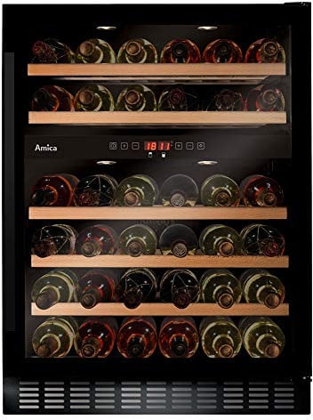 Amica Weintemperierschrank schwarz für 45 Flaschen á 0,75L 5-20°C WK 341 110 S