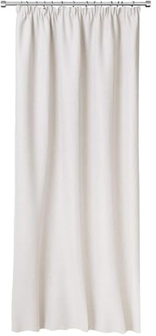 Rollmayer Vorhang 1er mit Uniwersalband MELO C5 Cream 140x260 | Fenstervorhang, Blickdicht Gardinen für Schlafzimmer, Kinderzimmer, Wohnzimmer, Fensterdekoration, Hochwertiger Vorhang