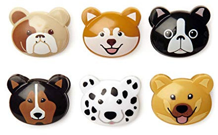 Kikkerland Doggie Bag Clips 6 piece