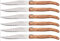 La Fourmi Lot de 6 Couteaux Laguiole en Bois d'olivier Fabrication française Thiers Jean Néron Lame crantée
