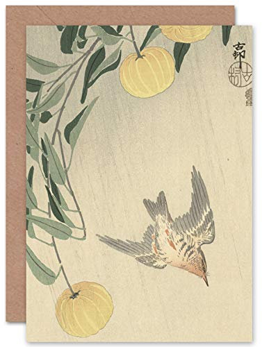 Artery8 Ohara Koson Kuckuck Im Regen Vogel Japanische Malerei Weihnachtskarte