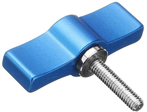 M4 M5 M6 in lega di alluminio a forma di T viti a mano stretta vite di bloccaggio, viti di serraggio a mano regolabile della macchina fotografica - blu (M5* 17)