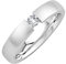 GIORO Emilia Damen Ring Verlobungsring Antragsring 925 Silber *handgefasster Stein* Weißgold Platin Optik mit Gravur (66 (21.0))